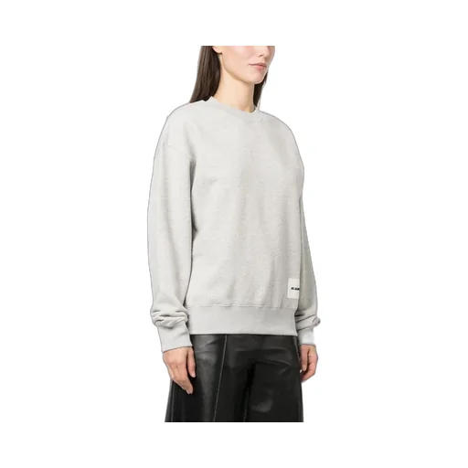 Logo-Patch Straight Hem Sweatshirt
