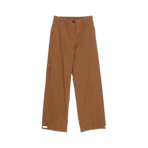 High-Waist Wide-Leg Cargo Trousers