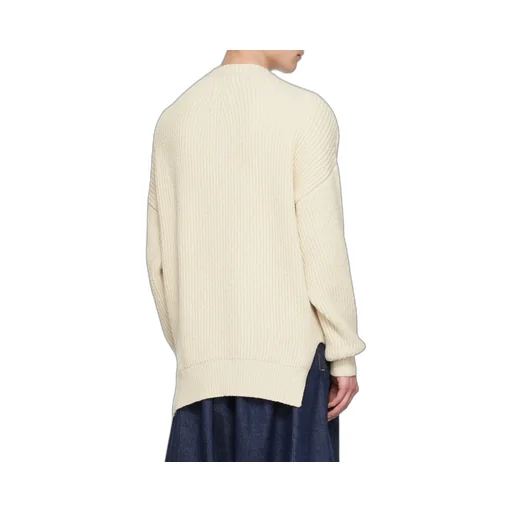 Ribbed Knitted Asymmetric Jumper