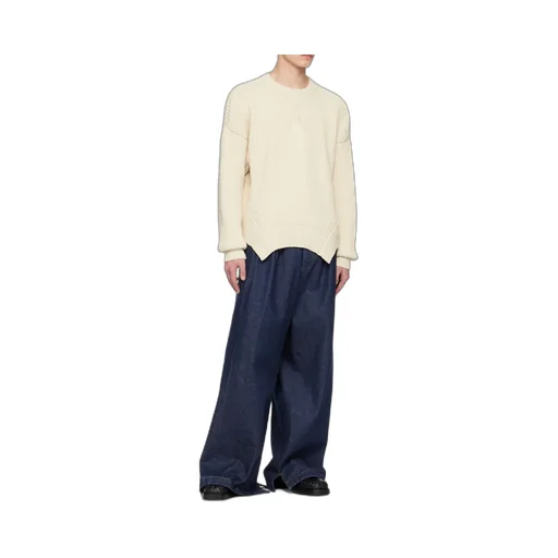 Ribbed Knitted Asymmetric Jumper