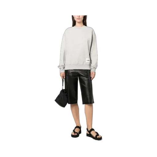 Logo-Patch Straight Hem Sweatshirt