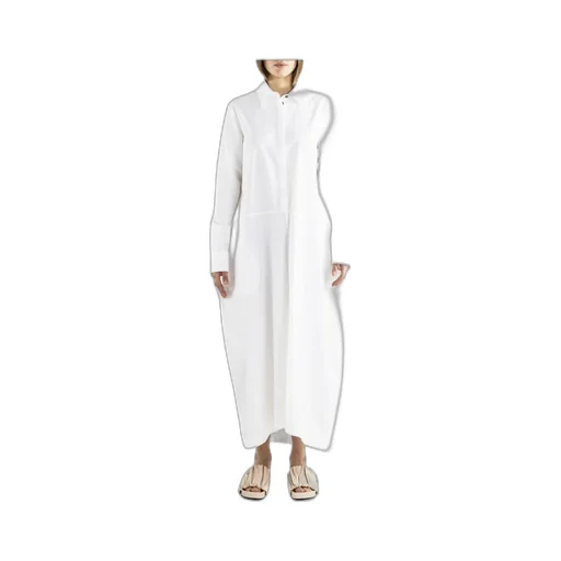 Long-Sleeved Buttoned Mini Shirt Dress