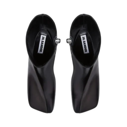 Square Toe Panelled Ankle Boots