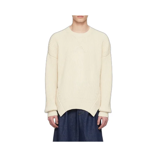 Ribbed Knitted Asymmetric Jumper