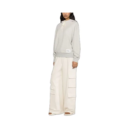 Logo Patch Drawstring Hoodie