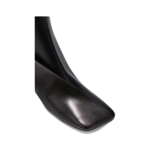 Square Toe Panelled Ankle Boots