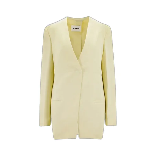V-Neck Single-Breasted Tailored Blazer