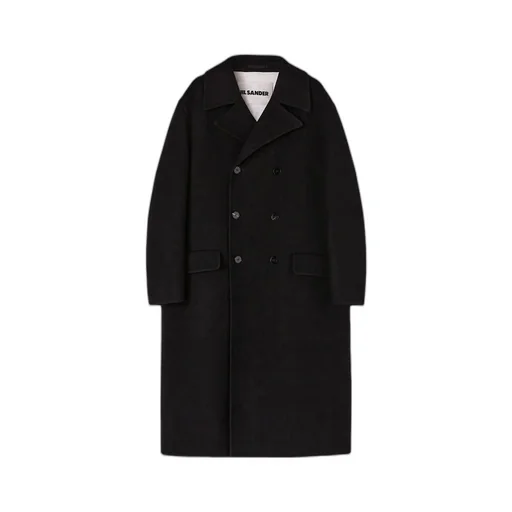 Double-Breasted Long-Sleeved Coat