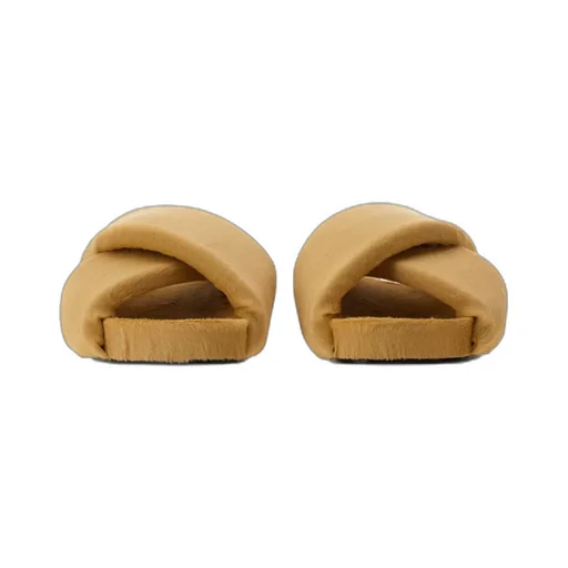 Crossover-Strap Open-Toe Sandals