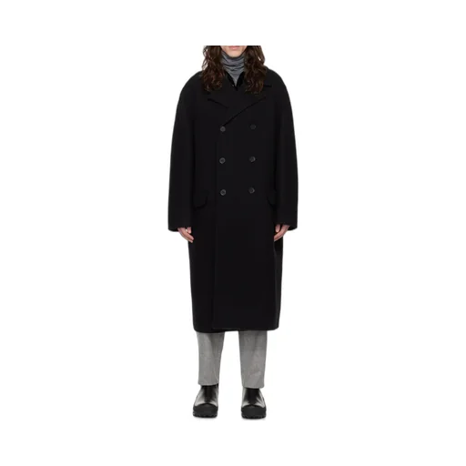 Double-Breasted Long-Sleeved Coat