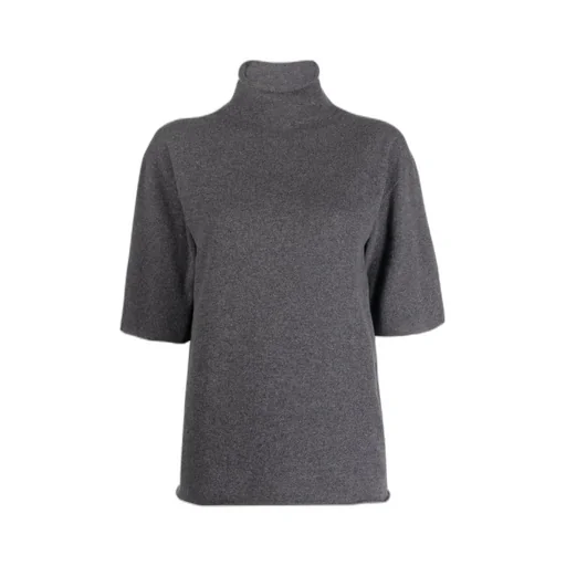 Turtleneck Short-Sleeved Top