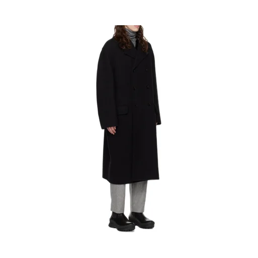 Double-Breasted Long-Sleeved Coat
