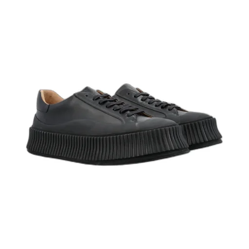 Round-Toe Low-Top Sneakers