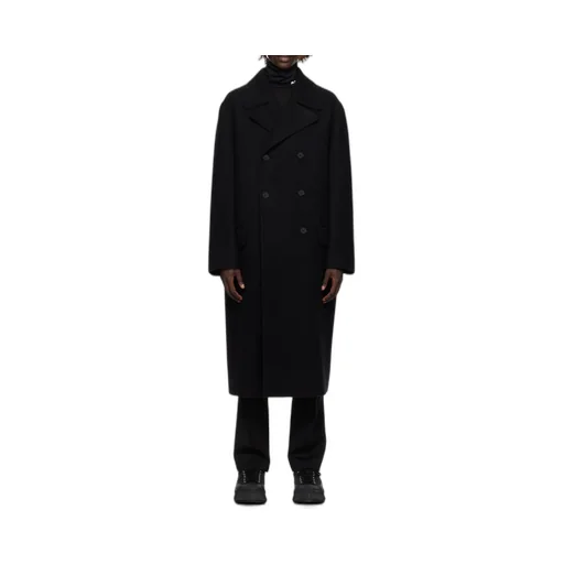Double-Breasted Long-Sleeved Coat