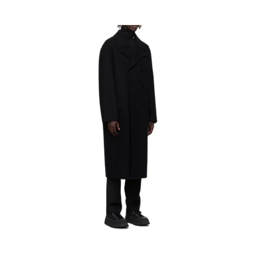Double-Breasted Long-Sleeved Coat