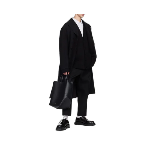Double-Breasted Long-Sleeved Coat