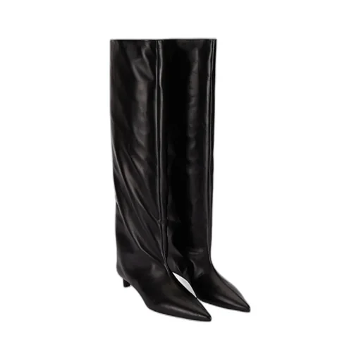 Knee-High Pointed Toe Boots