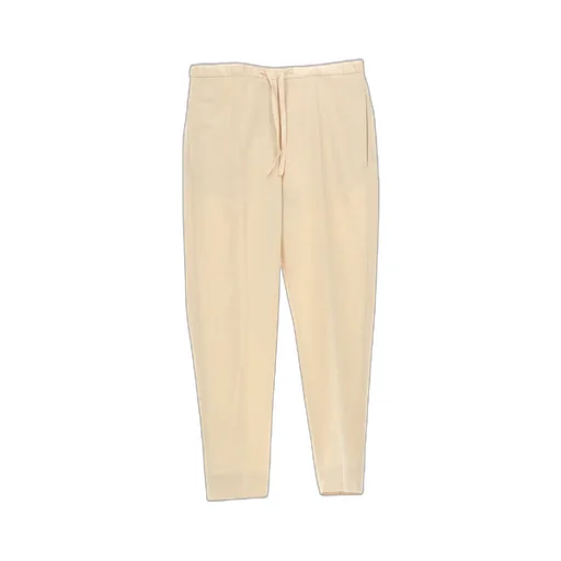 High-Waist Drawstring Cropped Trousers