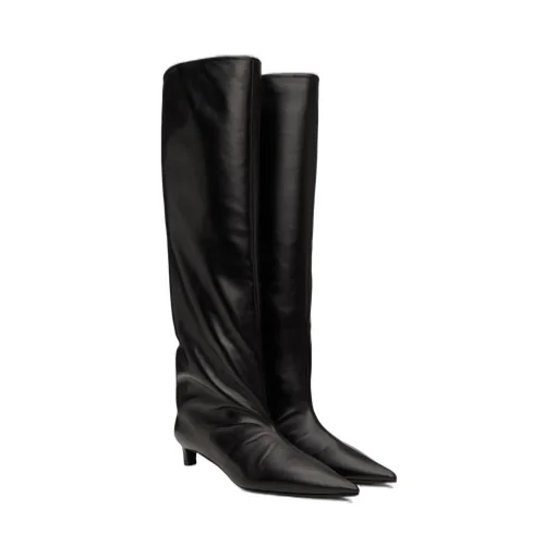 Knee-High Pointed Toe Boots