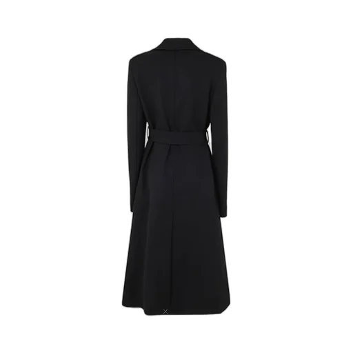 Single-Breasted Belted Long Coat