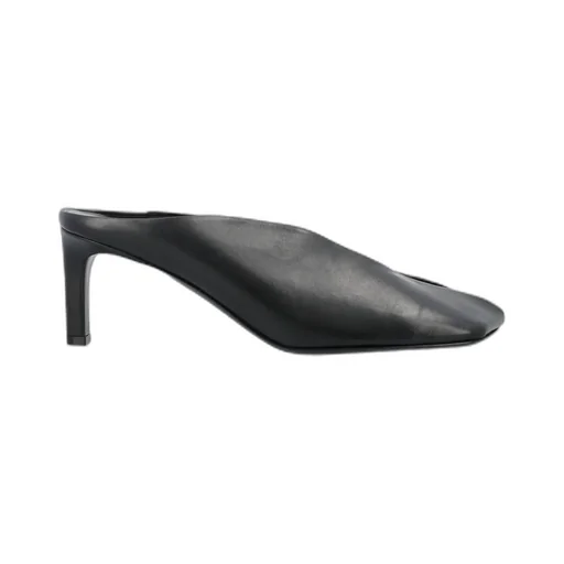 Square-Toe High-Heel Mules