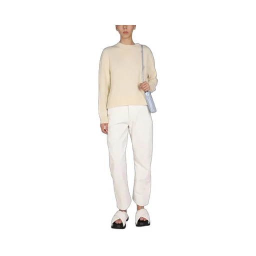Button Detailed Crewneck Knit Jumper