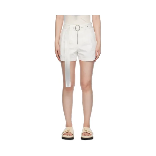 High-Waisted Belted Shorts