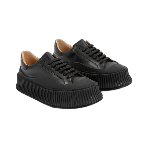 Lace-Up Round-Toe Sneakers