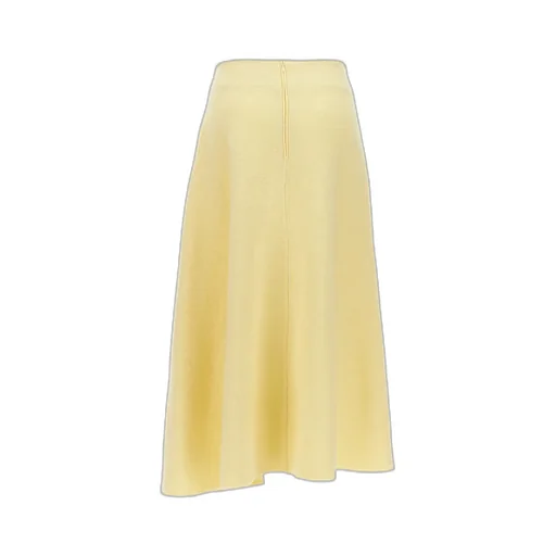 High-Waist A-Line Midi Skirt