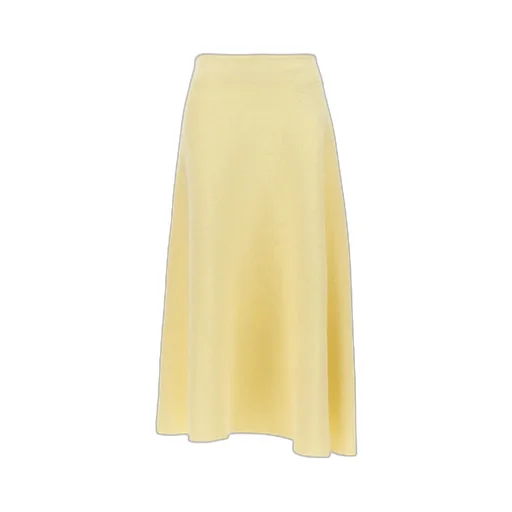 High-Waist A-Line Midi Skirt