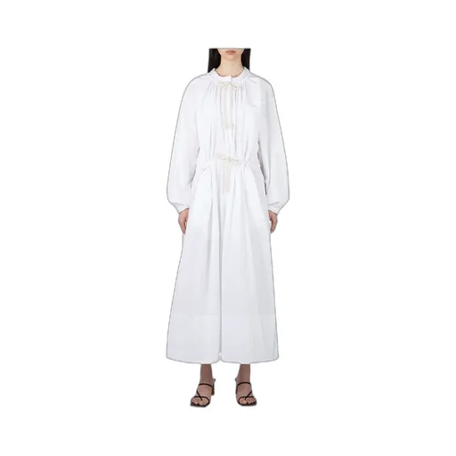 Gathered-Detailed Drawstring Fastened Dress