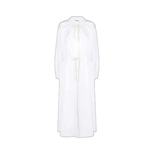 Gathered-Detailed Drawstring Fastened Dress