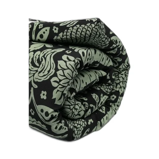 Jpuu591300Mu382160 Green Leaf Pattern Crimped Blanket