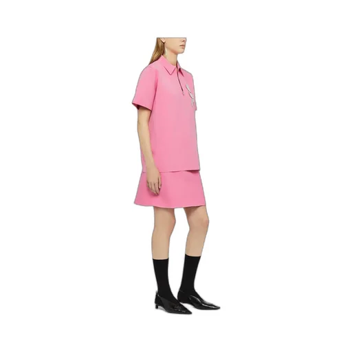 Zip Detailed Straight Hem Polo Top
