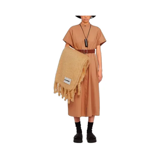 Short-Sleeved Belted Shirt Dress