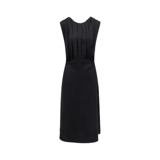 Gathered Crewneck Sleeveless Dress