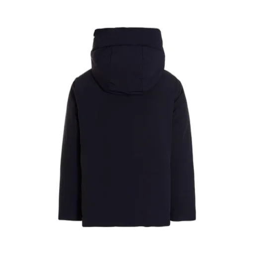 Zip-Up Long-Sleeved Hooded Coat