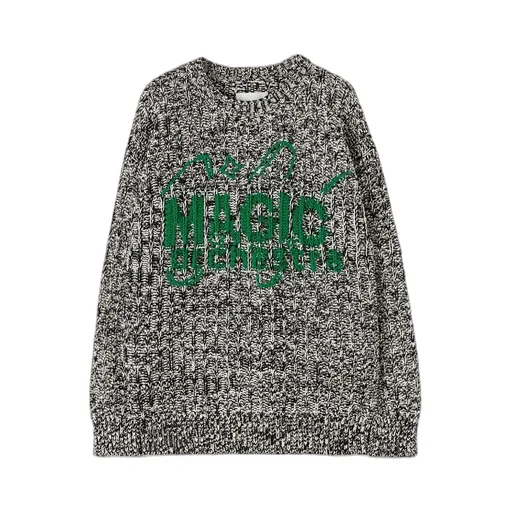 Logo Jacquard Crewneck Sweater