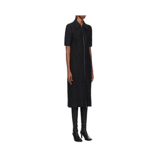Zipped Midi Shirt Dress