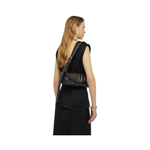 Logo Printed Padded Shoulder Bag