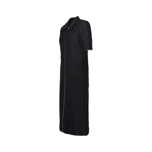 Zipped Midi Shirt Dress