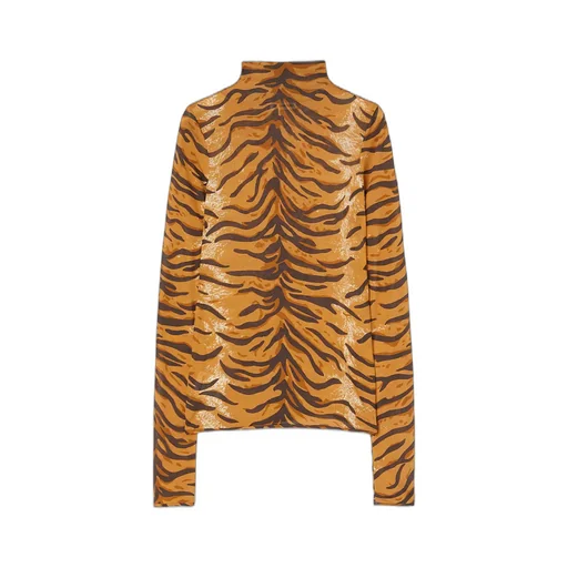 Turtleneck Printed Top