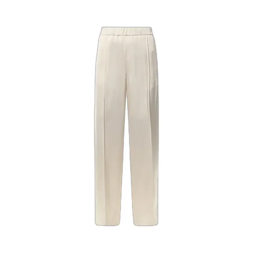 Elastic Waist Straight-Leg Trousers
