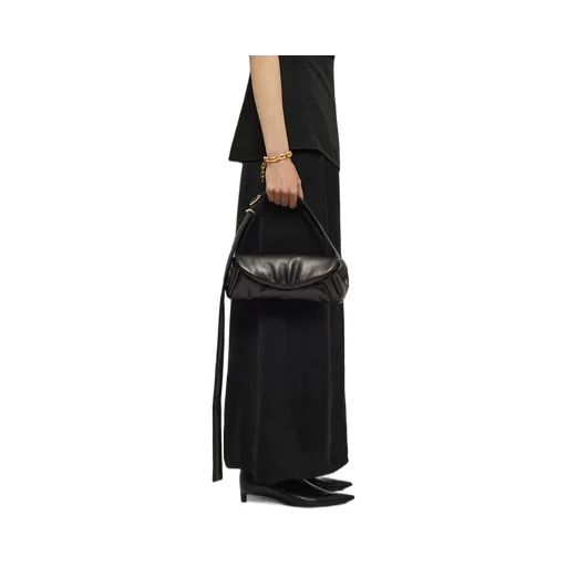Logo Printed Padded Shoulder Bag