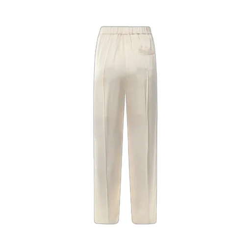 Elastic Waist Straight-Leg Trousers