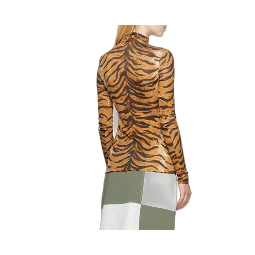 Turtleneck Printed Top