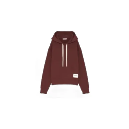 Logo Patch Drawstring Hoodie