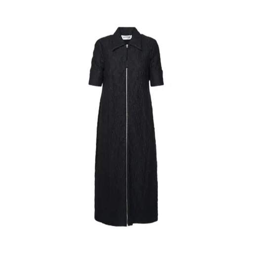 Zipped Midi Shirt Dress