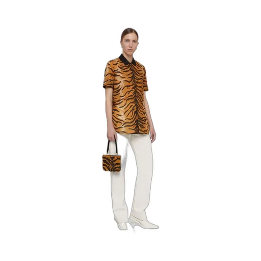 Animal-Print Short-Sleeve Shirt