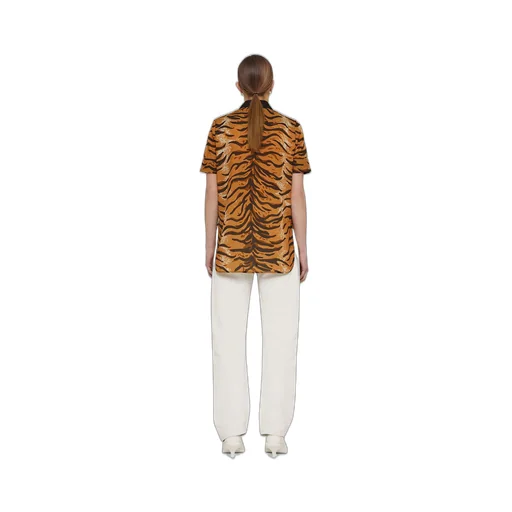 Animal-Print Short-Sleeve Shirt